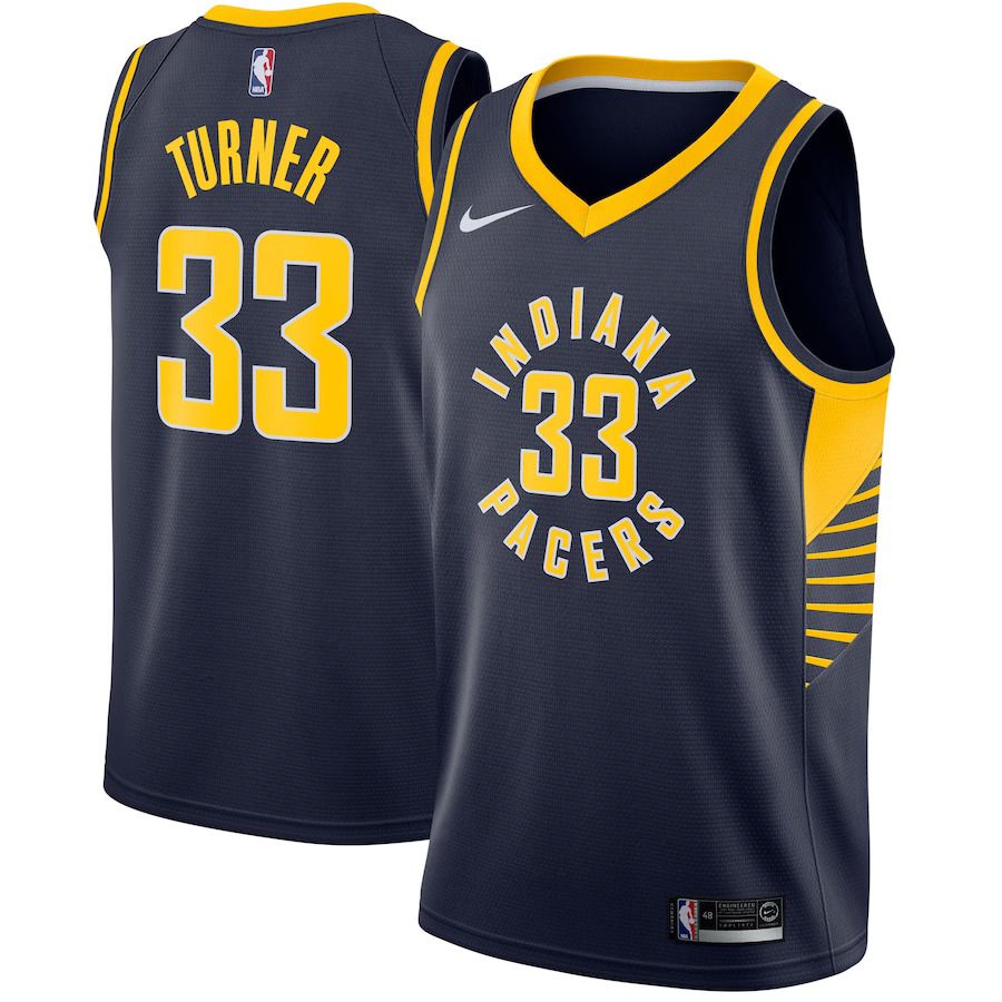 Men Indiana Pacers #33 Myles Turner Nike Navy Swingman NBA Jersey->indiana pacers->NBA Jersey